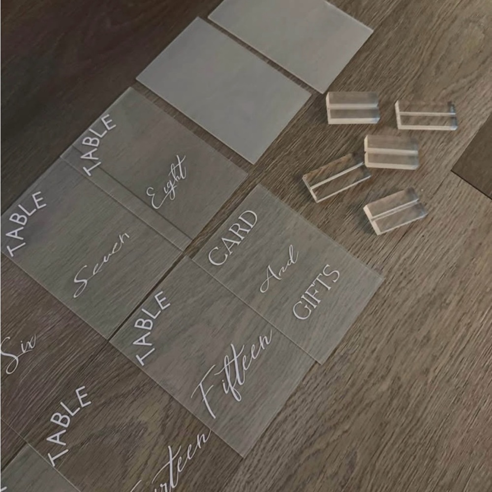 Table Numbers 1-15 With Stands